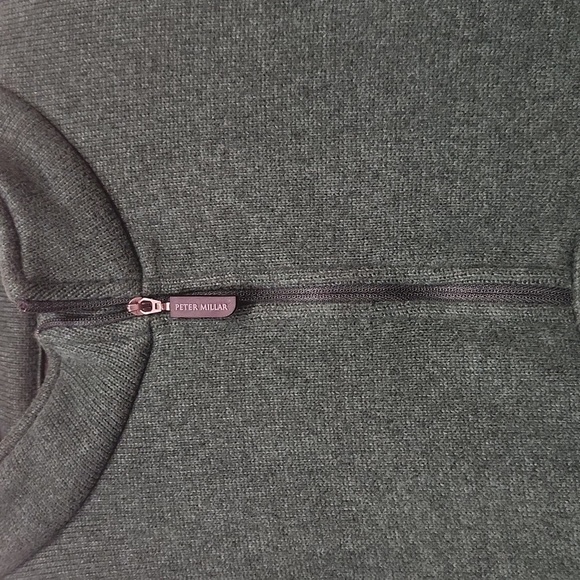 Peter Millar Men's Green Half-Zip warm‎ sweater - Picture 2 of 5